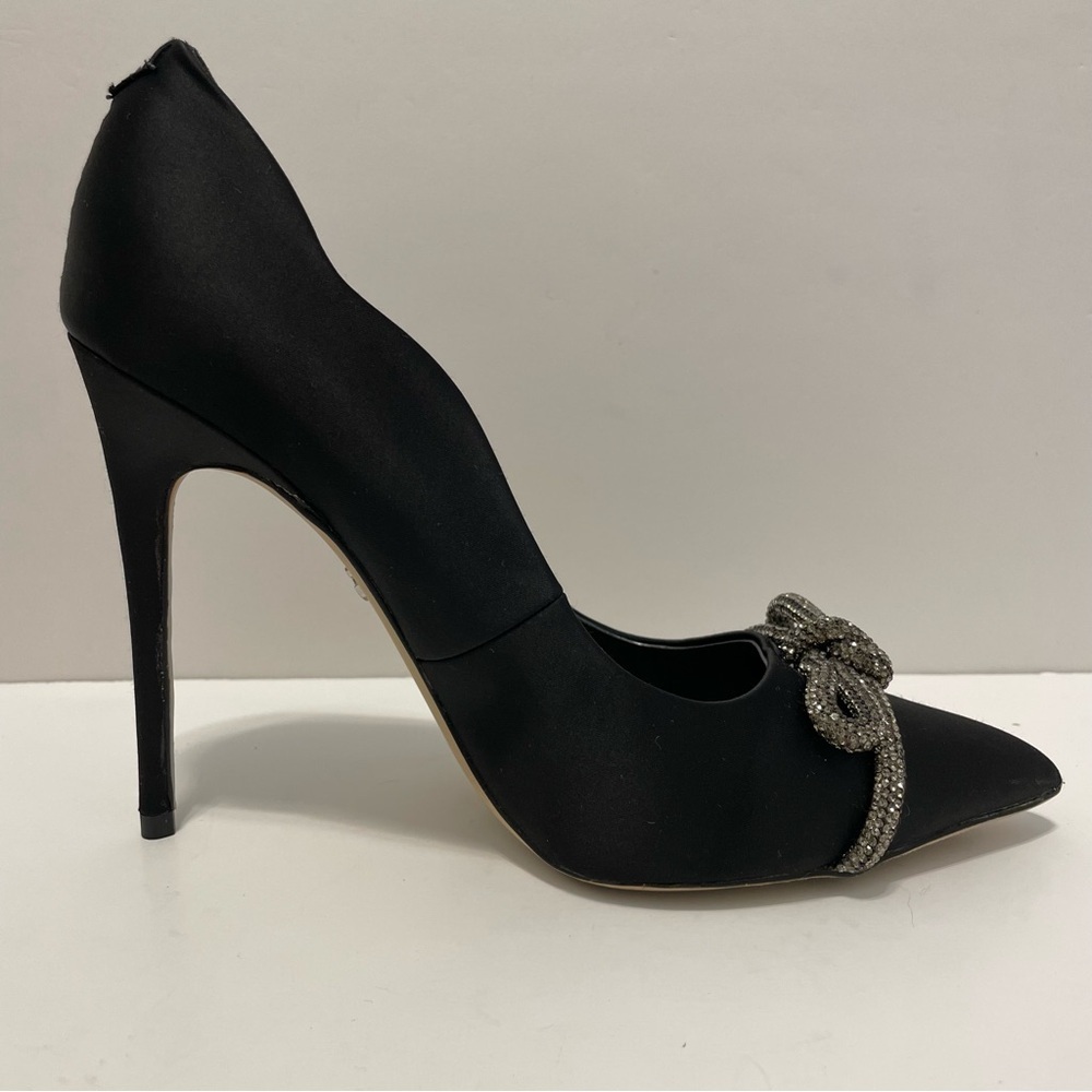 Sam Edelman Deela Pointed Toe Heel Black with Silver Accents Size 9 - Picture 6 of 15